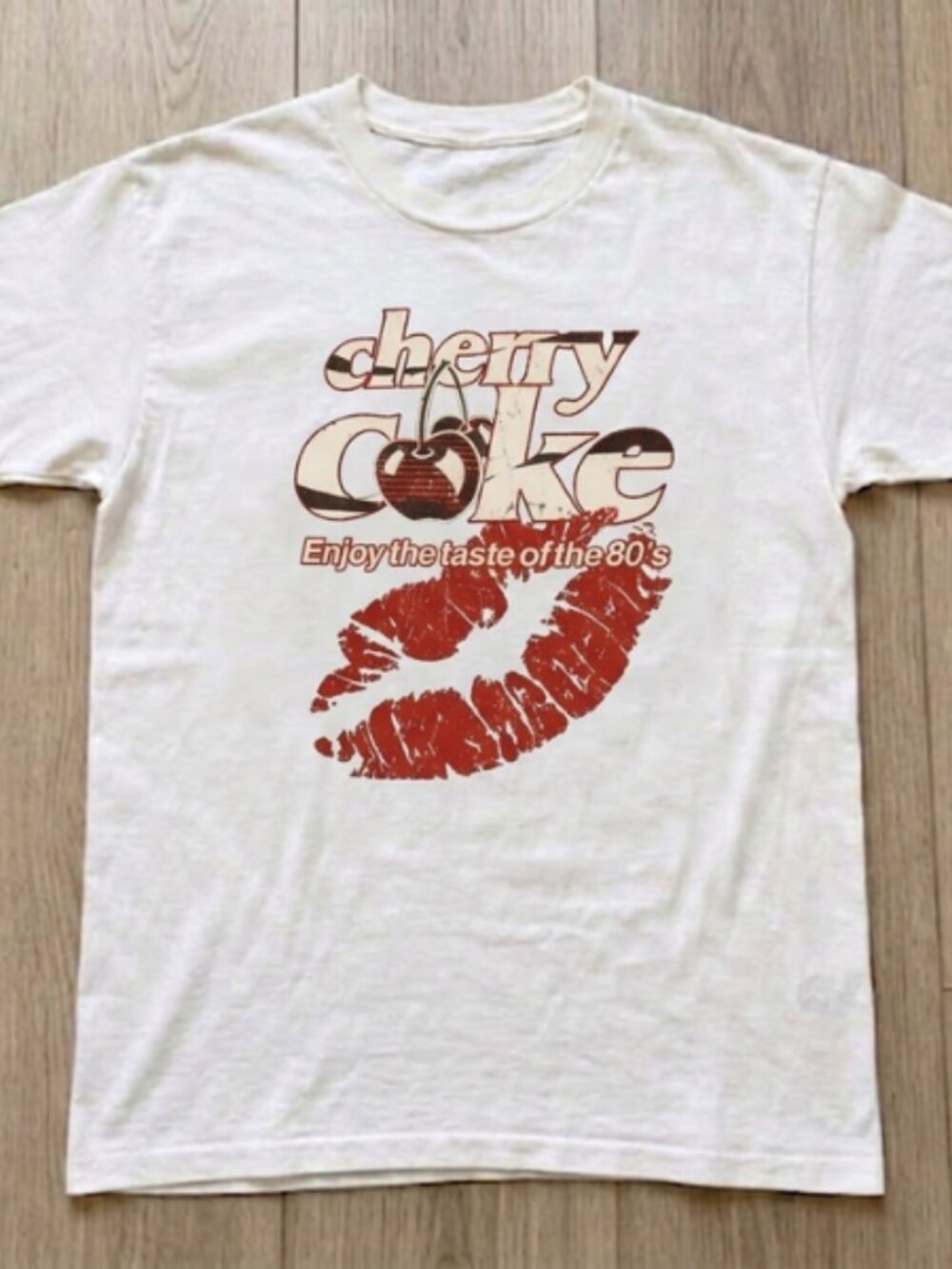 Cherry Coke Graphic T-Shirt - Classic 80s Soda Design